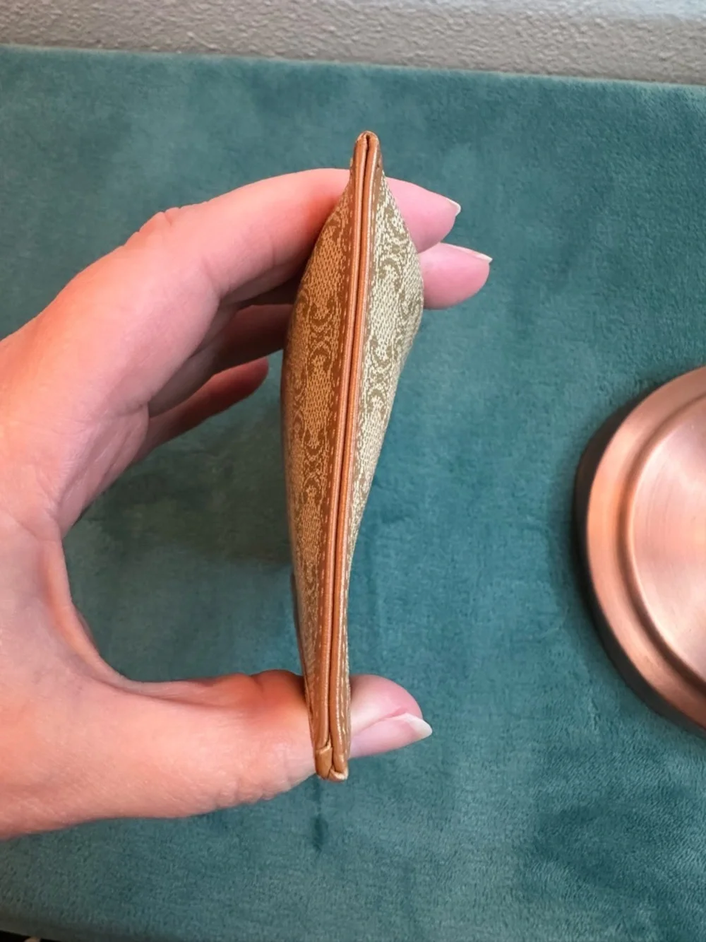 Vintage Celine Glasses Case Macadam Monogram Brown Slim Sunglasses Holder - Picture 9 of 10